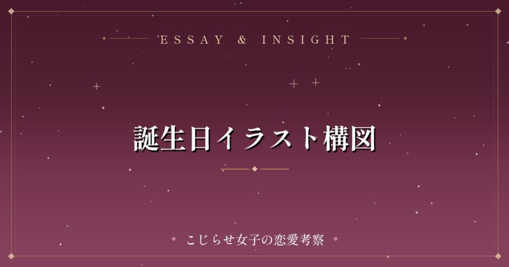 誕生日イラスト構図