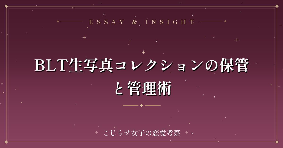 BLT生写真コレクションの保管と管理術
