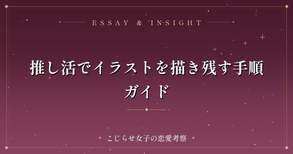推し活でイラストを描き残す手順ガイド