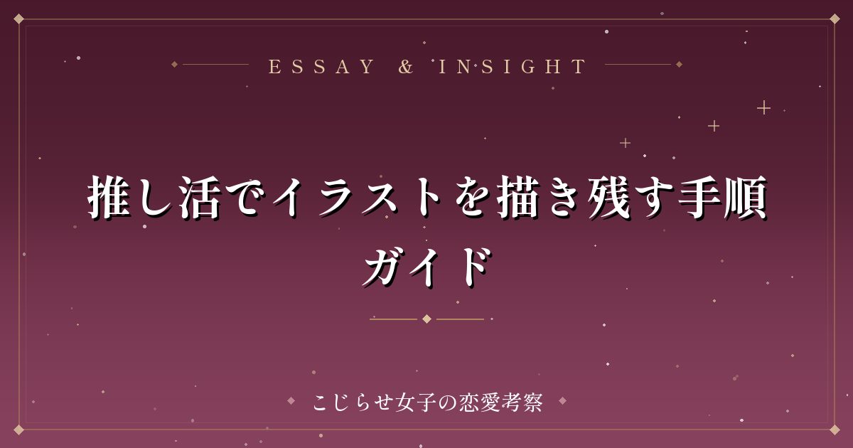 推し活でイラストを描き残す手順ガイド